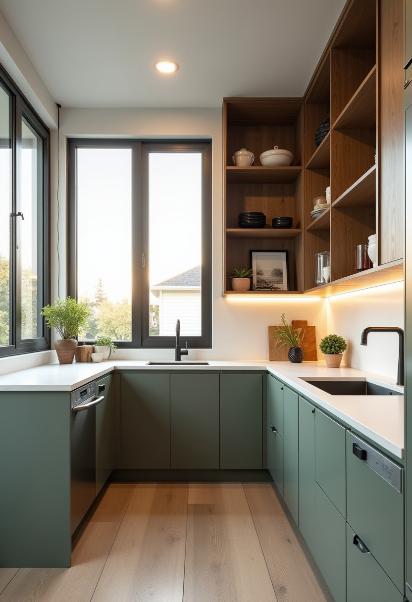 Corner Kitchen Design 1