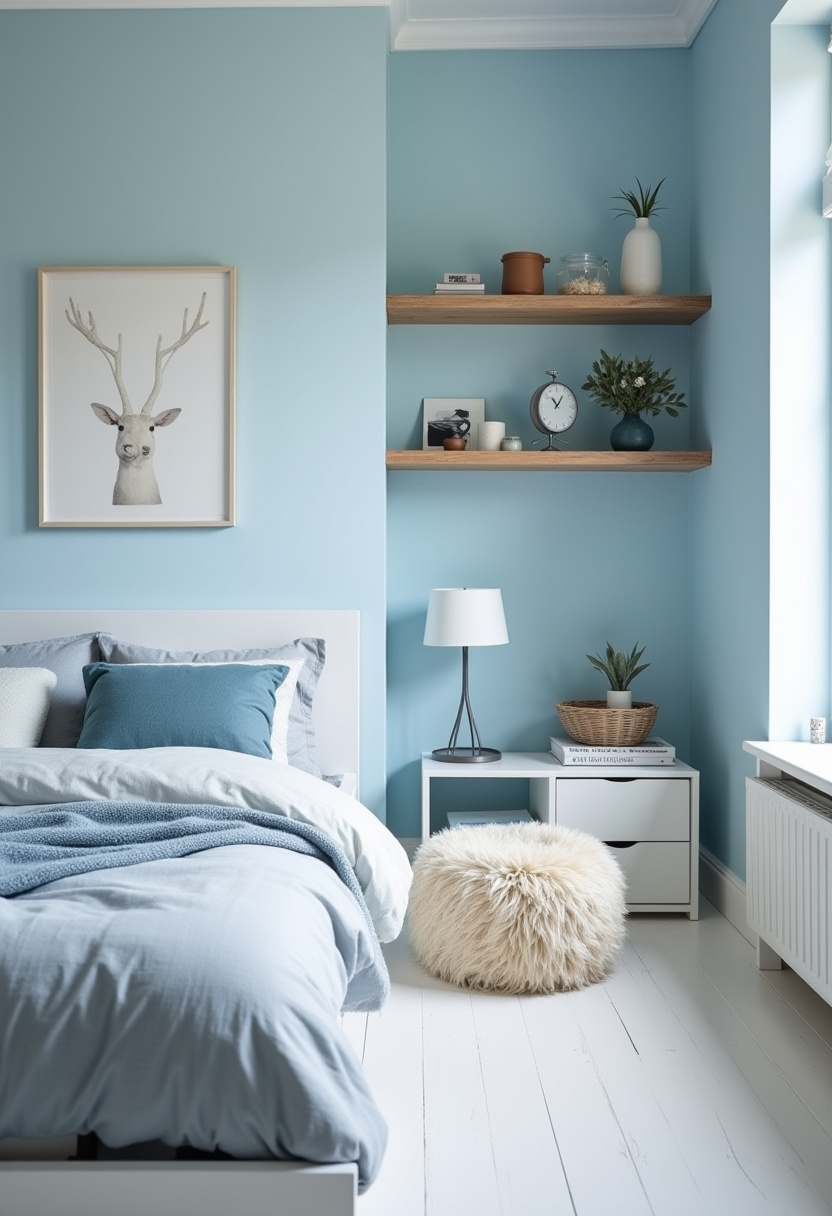 Small Blue Bedroom 17