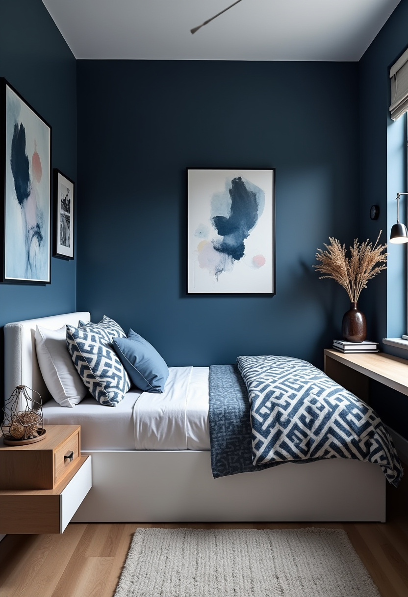 Small Blue Bedroom 20