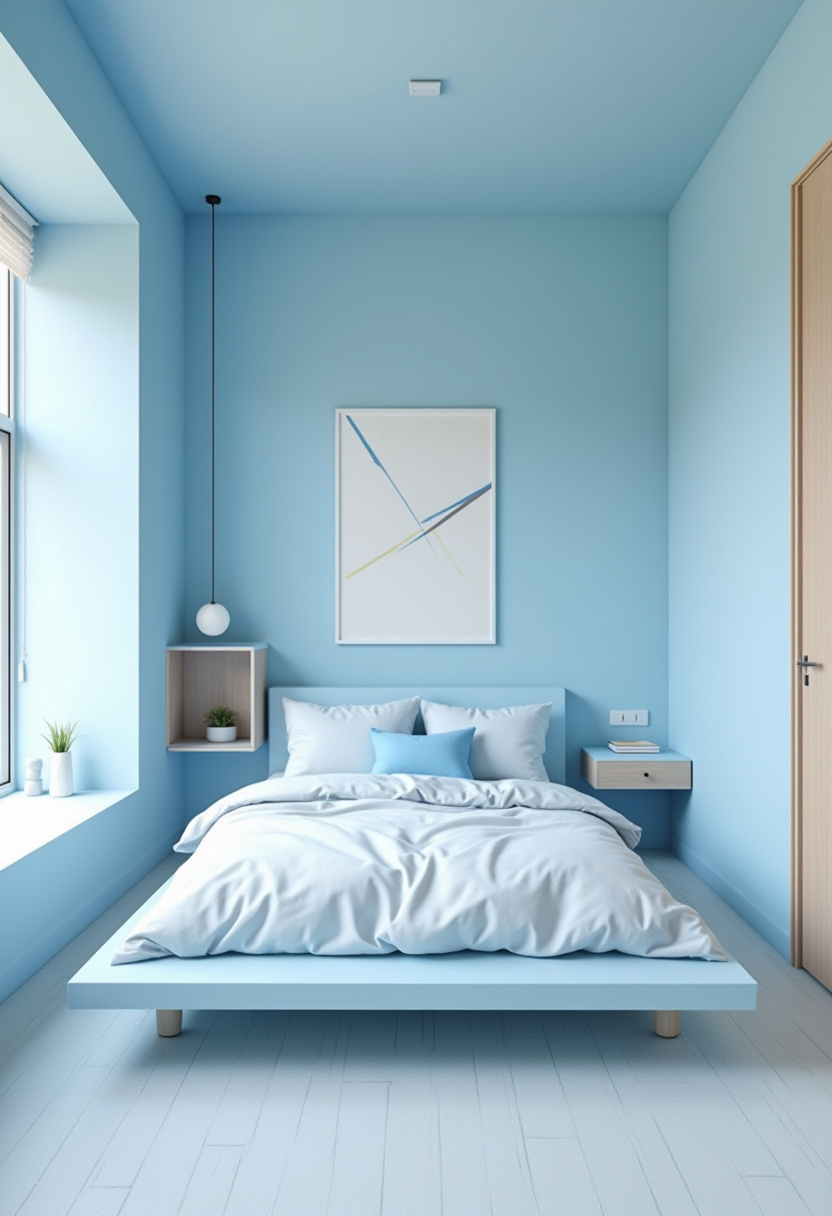 Small Blue Bedroom 7