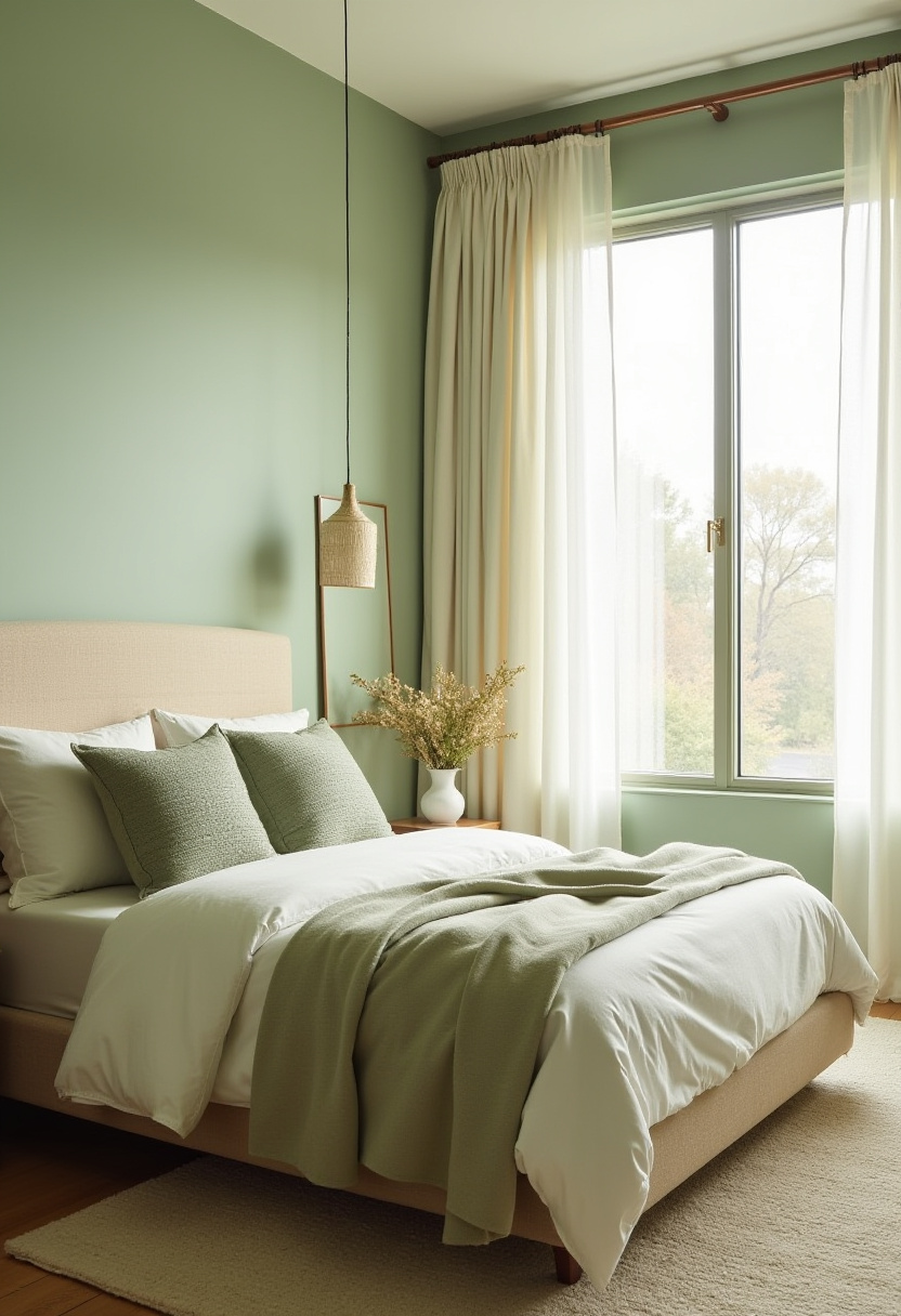 Soft Green Bedroom 1