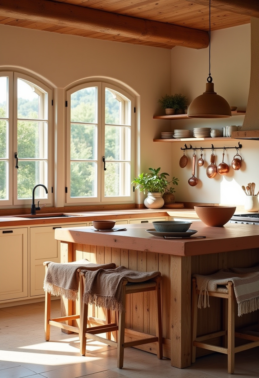 Warm Kitchen Design 1